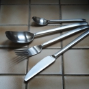 knife, fork, spoon and spoon